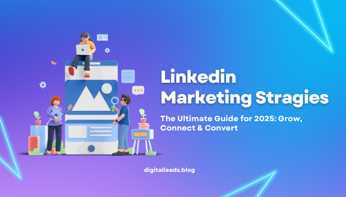 Business team planning a LinkedIn marketing strategy on laptop in 2025